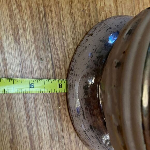 Vintage MCM Taper Tabletop Lamp Pink Gold Texture Atomic Ceramic 3 Setting WORKS - Picture 10 of 10